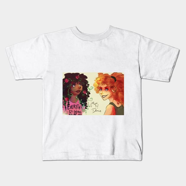 "Flower Girl and Demolition Girl" Kids T-Shirt by RoAnnaSylver